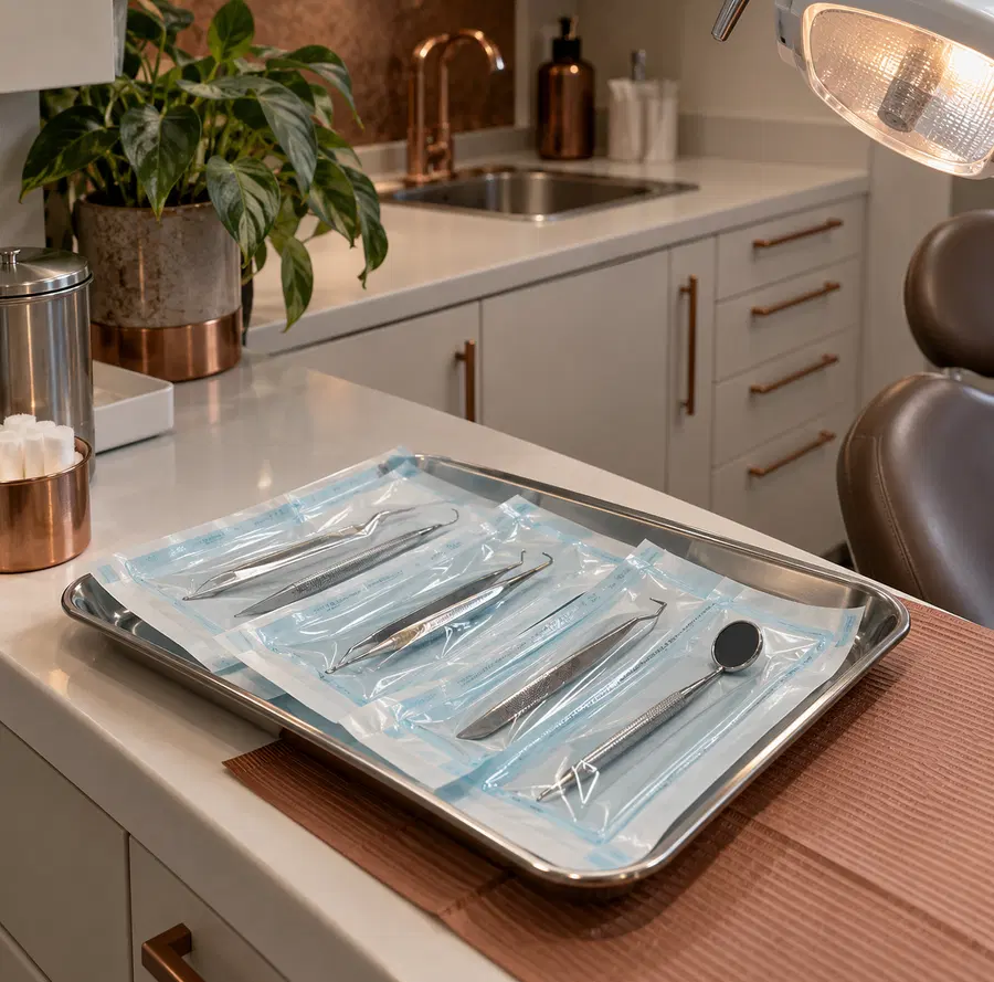 Illustration of dental practices equipment and workspace